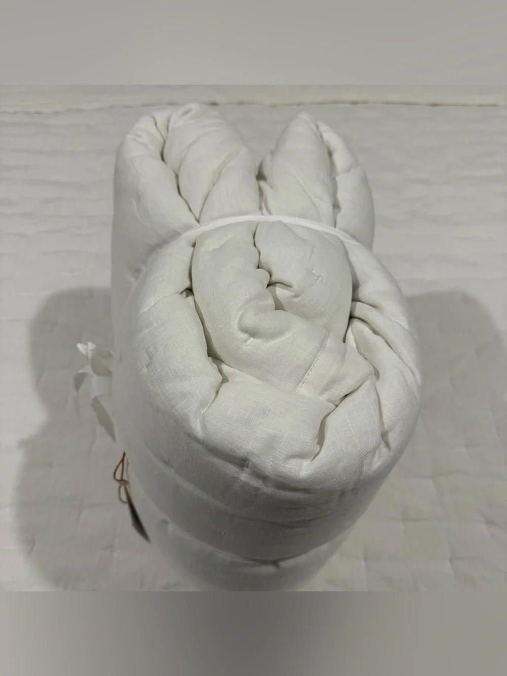 New Quince European Linen Dream Quilt Twin $144 White